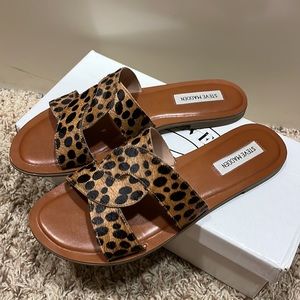 Steve Madden Havana Leopard Slides-Perfect condition-Size 10
